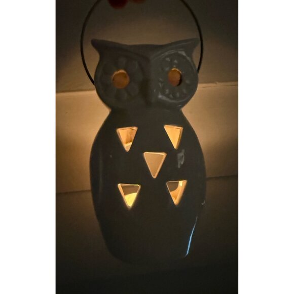 Vintage 1970s Lego Japan White Owl Hanging Tea Light Candle Holder - Picture 12 of 13